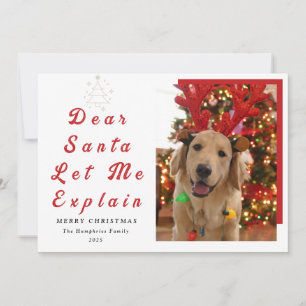 Dear Santa, Let Me Explain – Funny Pet Christmas Holiday Card