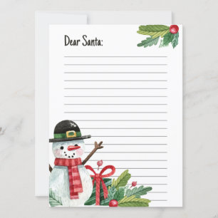 Dear Santa Letter Card