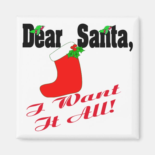 Dear Santa Magnet (Front)