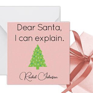 Dear Santa Mini Christmas Gift Enclosure Card