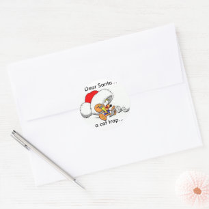 Dear Santa Mouse Classic Round Sticker