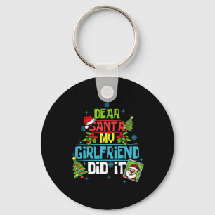 Dear Santa My Girlfriend Did It Xmas Boyfriend Lov Key Ring