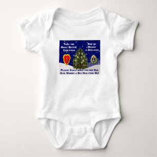 Dear Santa My Mummy is Deployed Baby Bodysuit