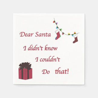 Dear Santa Napkin