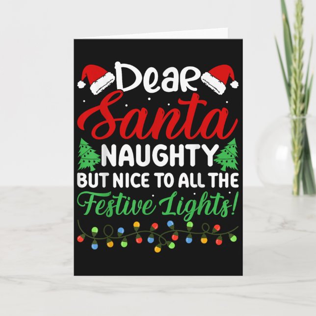 Dear Santa Naughty But Nice To All The Festive Lig Card (Front)