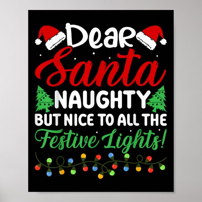 Dear Santa Naughty But Nice To All The Festive Lig Poster (Front)