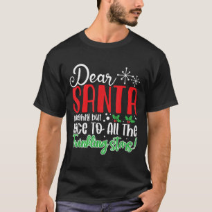 Dear Santa Naughty But Nice To All The Twinkling S T-Shirt