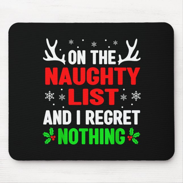 Dear Santa On Naughty List Funny Christmas Mens Wo Mouse Mat (Front)