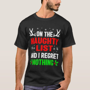 Dear Santa On Naughty List Funny Christmas Mens Wo T-Shirt