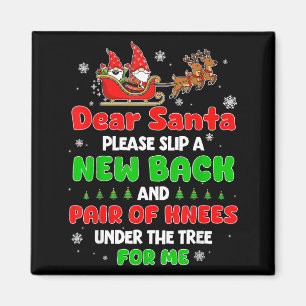 Dear Santa Please Bring Me A New Back & Knees Magnet