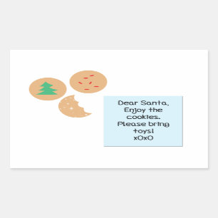 Dear Santa - Please Bring Toys Rectangular Sticker