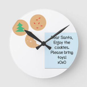 Dear Santa - Please Bring Toys Round Clock