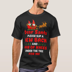 Dear Santa Please Slip A New Back And Pair Of Knee T-Shirt