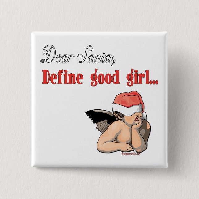 Dear Santa Series 15 Cm Square Badge (Front)