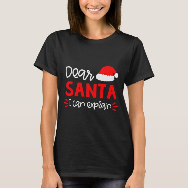 Dear Santa Shirt Funny Matching Family Christmas P (Front)