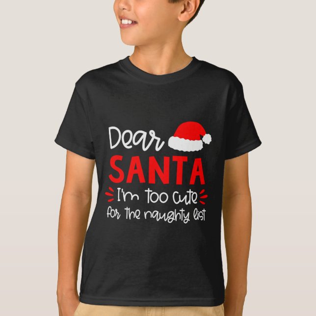 Dear Santa Shirt Funny Matching Family Christmas P (Front)