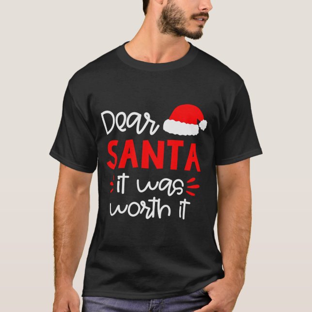 Dear Santa Shirt Funny Matching Family Christmas P (Front)