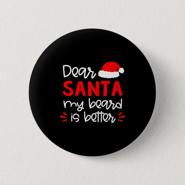 Dear Santa Shirt Funny Matching Family Christmas P 6 Cm Round Badge (Front)