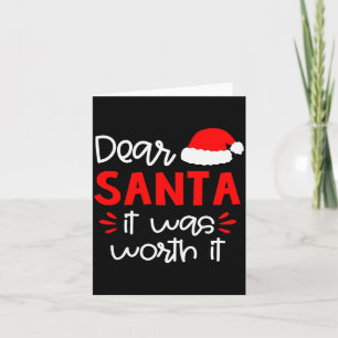 Dear Santa Shirt Funny Matching Family Christmas P Card