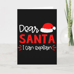 Dear Santa Shirt Funny Matching Family Christmas P Card