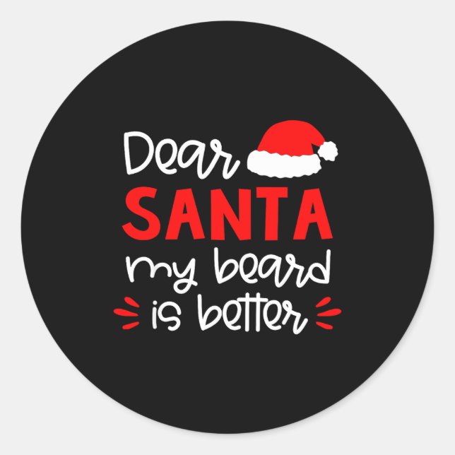 Dear Santa Shirt Funny Matching Family Christmas P Classic Round Sticker (Front)