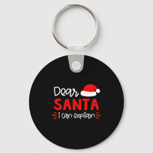 Dear Santa Shirt Funny Matching Family Christmas P Key Ring