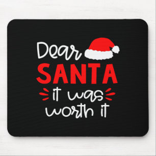 Dear Santa Shirt Funny Matching Family Christmas P Mouse Mat
