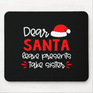 Dear Santa Shirt Siblings Matching Family Christma Mouse Mat