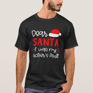 Dear Santa Siblings Matching Family Christmas Paja T-Shirt