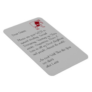 Dear Santa Spread Healing Social Distancing Ideas Magnet