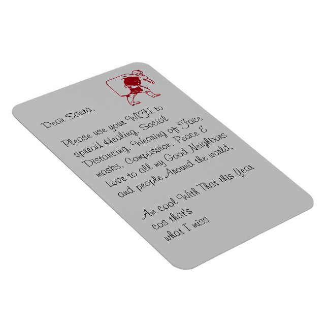Dear Santa Spread Healing Social Distancing Ideas Magnet (Right Side)