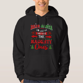 Dear Santa They're the Naughty Ones Pyjamas Hoodie