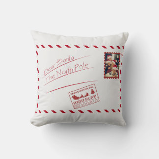 Dear Santa Throw Pillow - North Pole Christmas