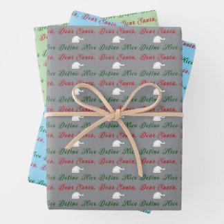 Dear Santa | Tri Colours Wrapping Paper Sheet