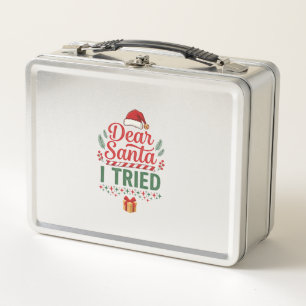 Dear Santa Tried Christmas Hat Present Box