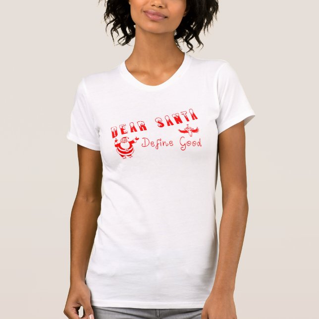 Dear Santa Women's Jersey T-Shirt (Front)