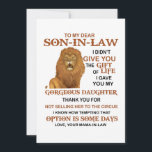 Dear Son-In-Law I Gave You My Gorgeous Daughter Thank You Card<br><div class="desc">To My Dear Son-In-Law I Gave You My Gorgeous Daughter</div>