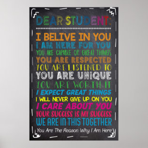 Dear Student Poster Decoration