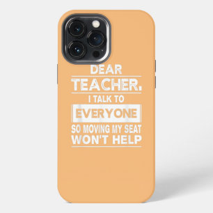 Dear teacher i talk to everyone funny back to iPhone 13 pro max case