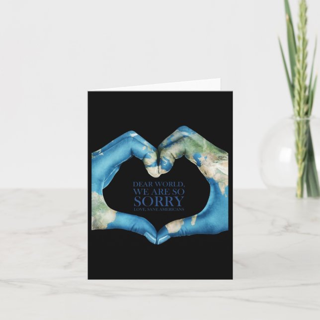 Dear World Were Sorry Vintage  Card (Front)