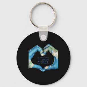Dear World Were Sorry Vintage  Key Ring