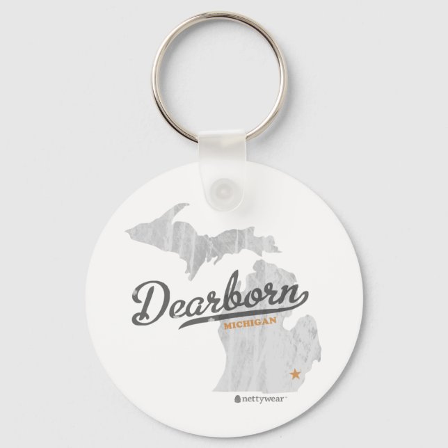 Dearborn Map Keychain (Front)