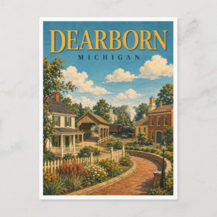 Dearborn Michigan Greenfield Village GeoSaga Postcard
