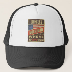 Dearborn Michigan Trucker Hat