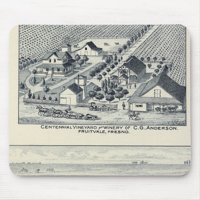 Deardorff and Centennial Vineyards, California Mouse Mat (Front)