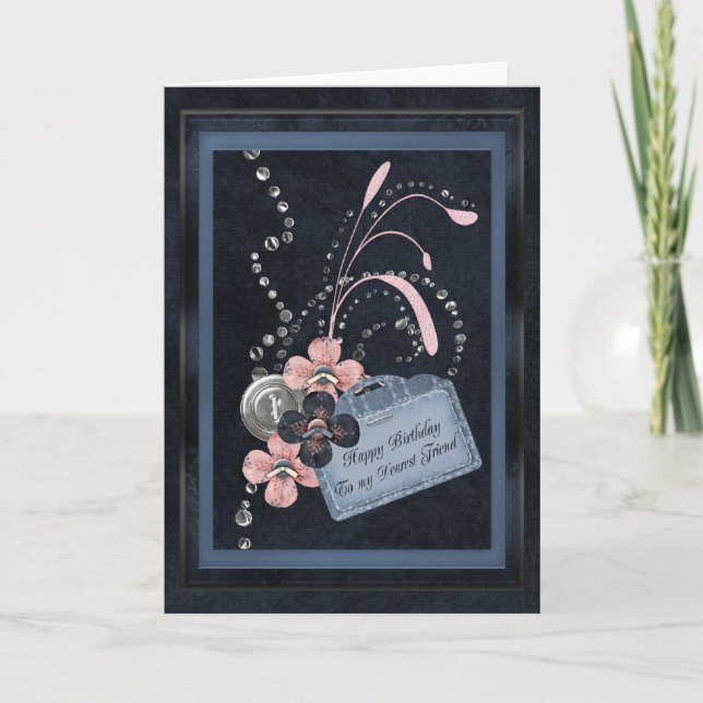 Dearest Friend Birthday Card (Front)