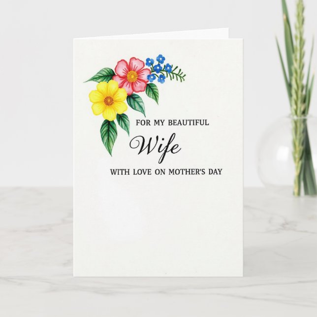 Dearest Wife Mothers Day Card (Front)