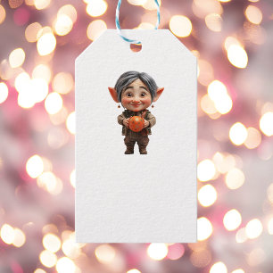 Dearie Christmas Elf White Gift Tags