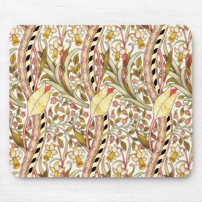 Dearle Daffodil Vintage Floral Mouse Mat (Front)