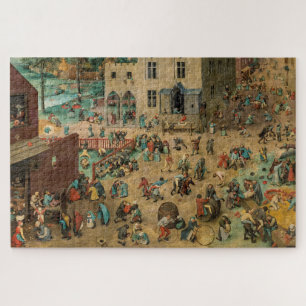 Deatailed Pieter Bruegel "Children’s Games" 1560, Jigsaw Puzzle